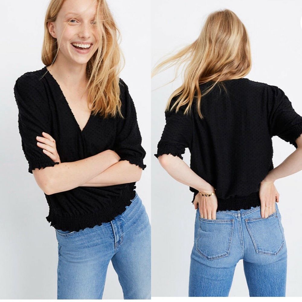 Madewell Texture & Thread Smocked Crossover